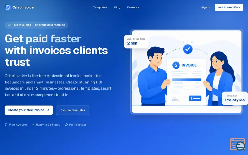 Screenshot of CrispInvoice