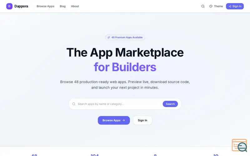 Screenshot of Dappora -48 Full-Stack SaaS Apps