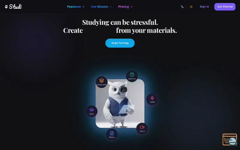 Screenshot of Studi