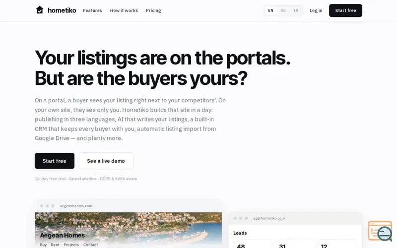 Screenshot of Hometiko