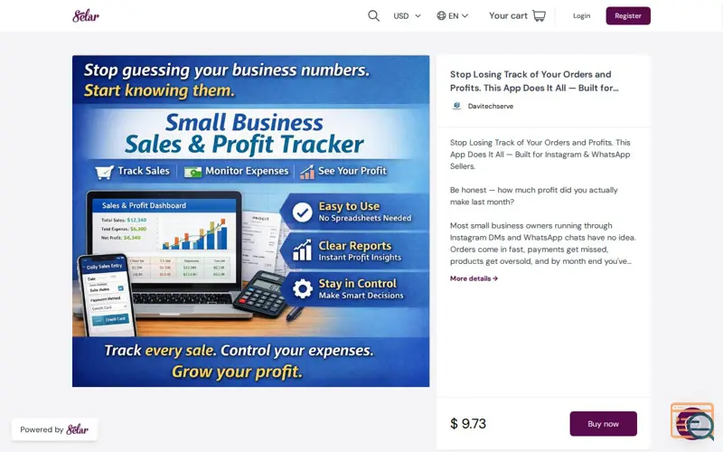 Screenshot of Profitly