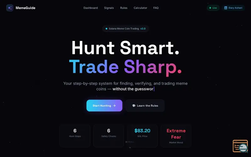 Screenshot of Meme Coin Trading Guide