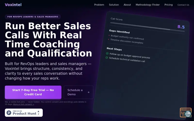 Screenshot of VoxIntel