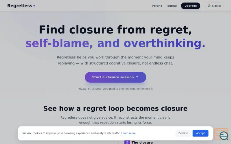 Screenshot of Regretless