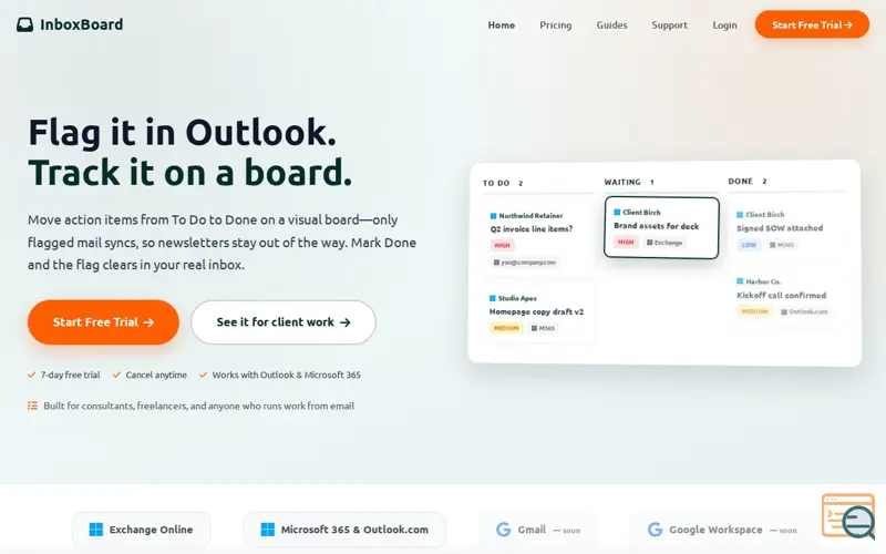 Screenshot of InboxBoard