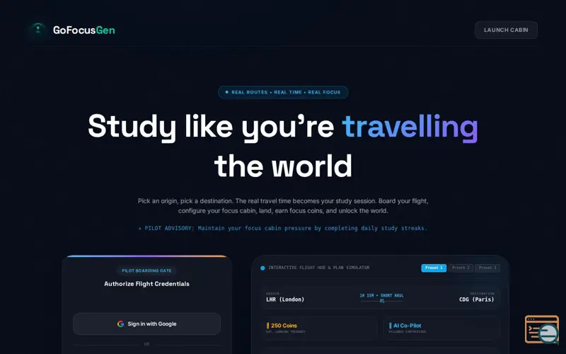 Screenshot of Study Like You're Travelling the World