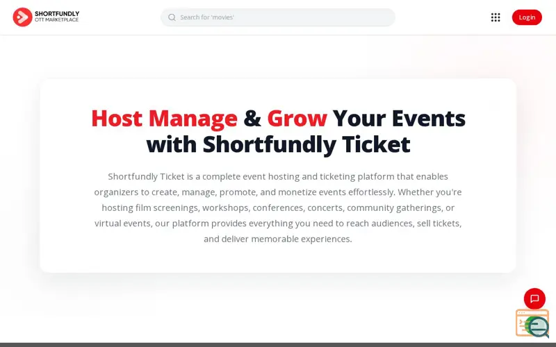 Screenshot of Shortfundly Ticket