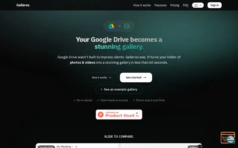 Screenshot of Galleroo, a launch using SecureMail Pro