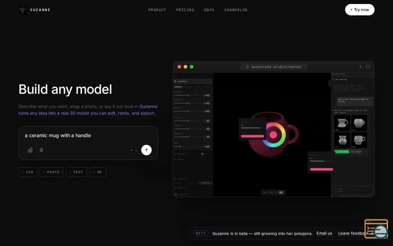 Screenshot of Suzanne 3D