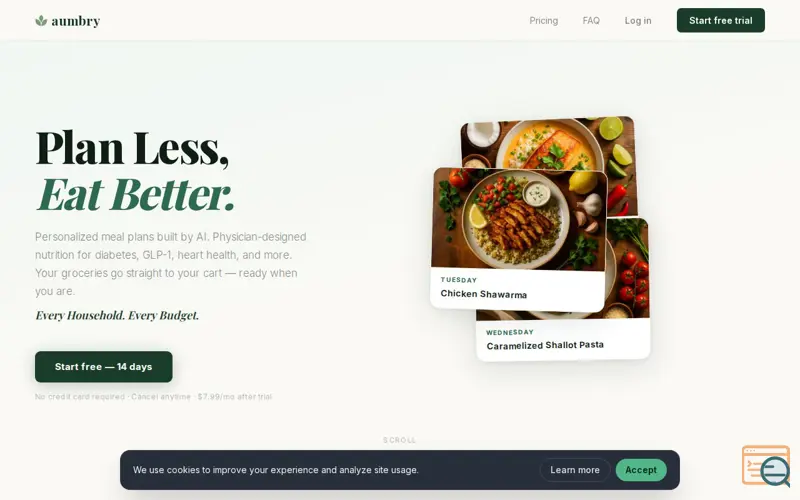 Screenshot of Aumbry