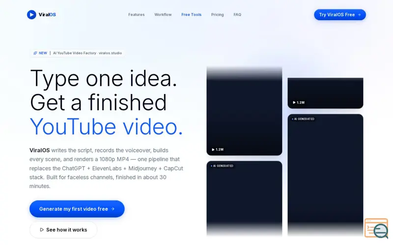 Screenshot of ViralOS studio