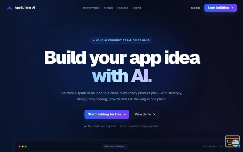 Screenshot of AppBuilder AI