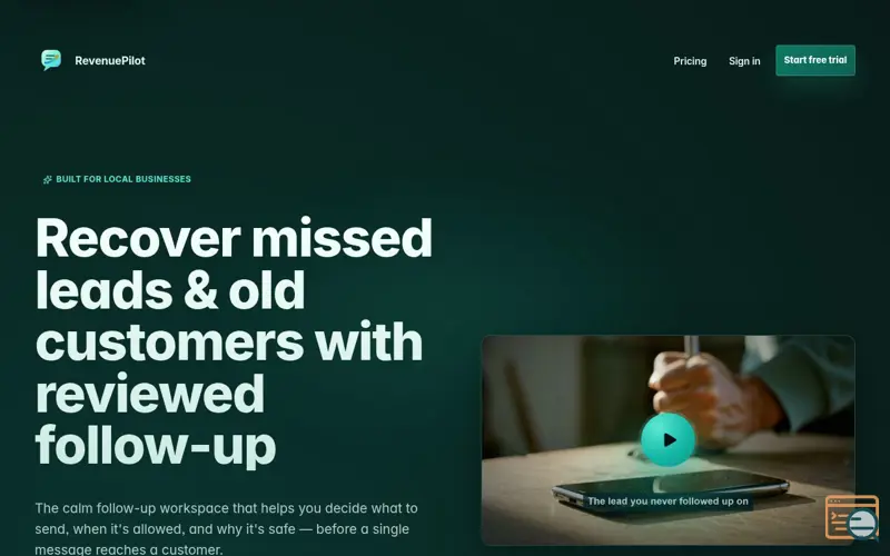Screenshot of RevenuePilot