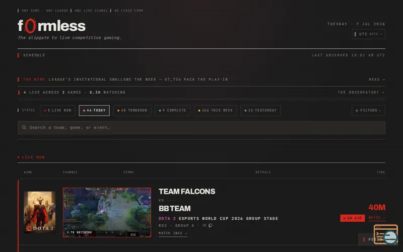 Screenshot of f0rmless