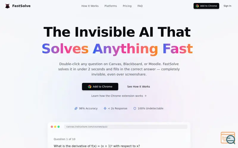 Screenshot of FastSolve