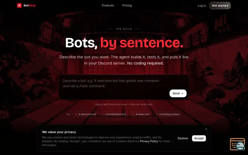 Screenshot of BotNinja