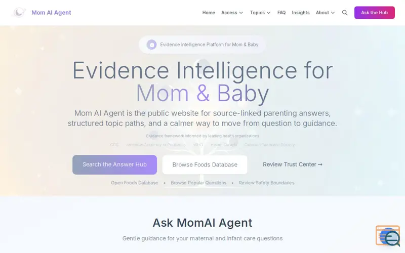 Screenshot of Mom AI Agent