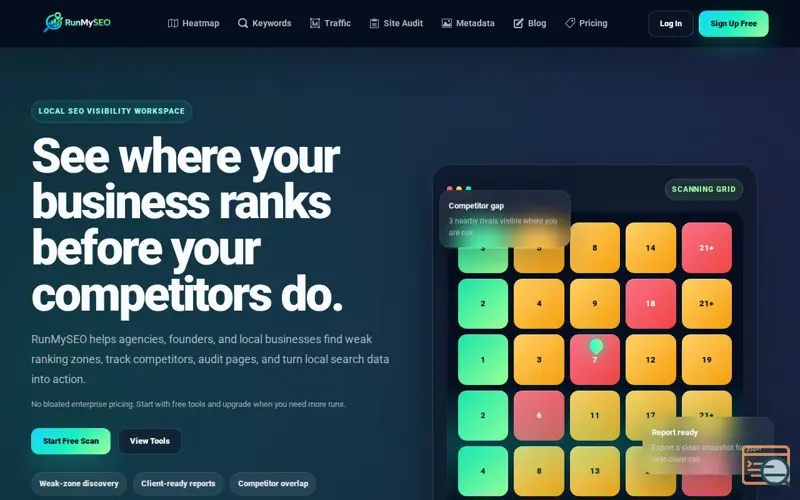 Screenshot of RunMySEO