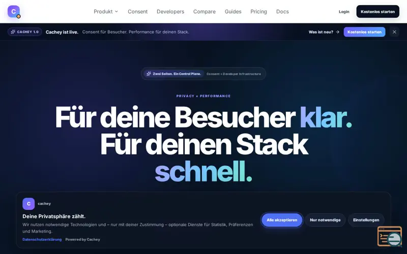 Screenshot of Cachey