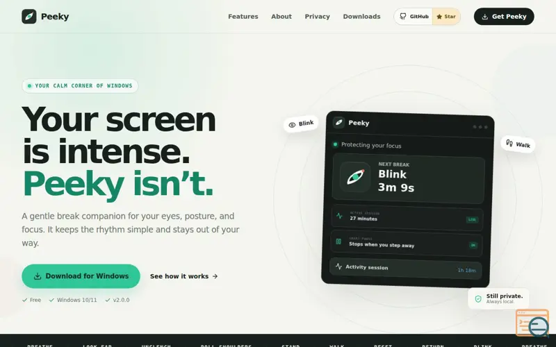 Screenshot of Download Peeky for Windows