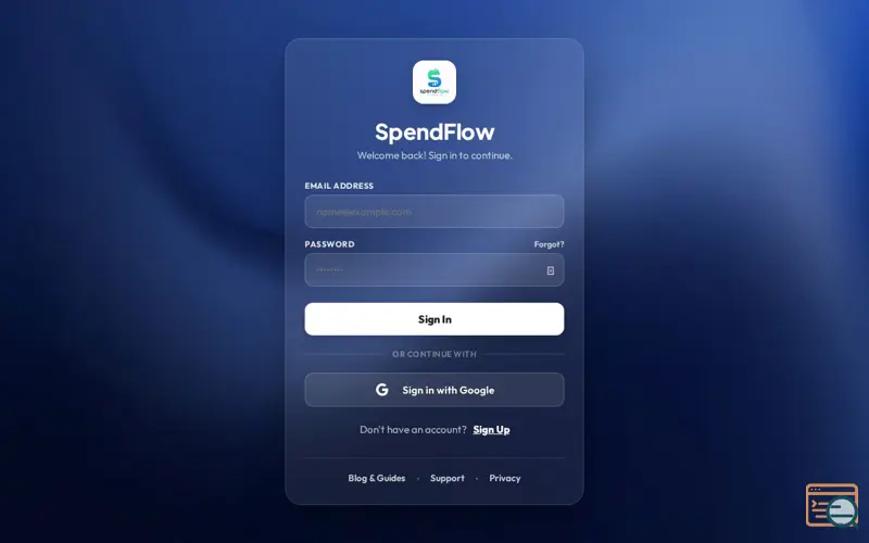 Screenshot of SpendFlow · Expense Tracker App