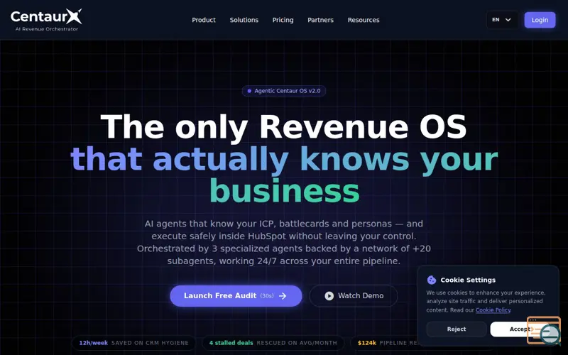 Screenshot of CentaurX