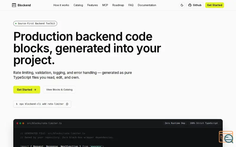 Screenshot of Blockend