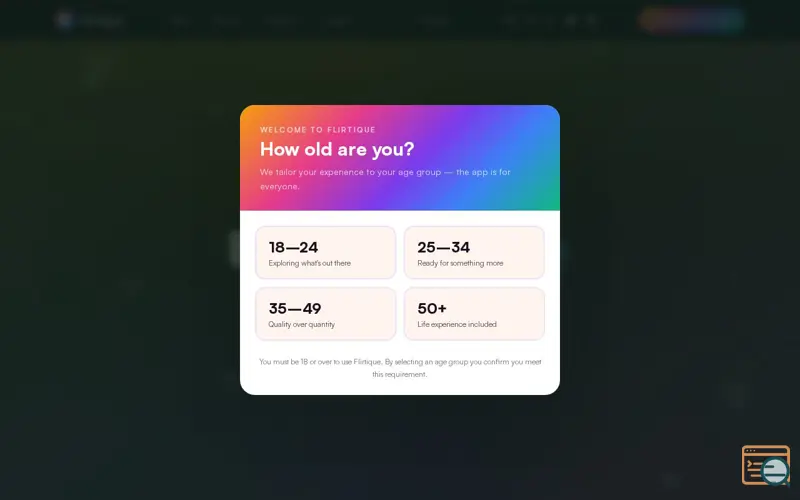 Screenshot of Flirtique — Find people worth meeting