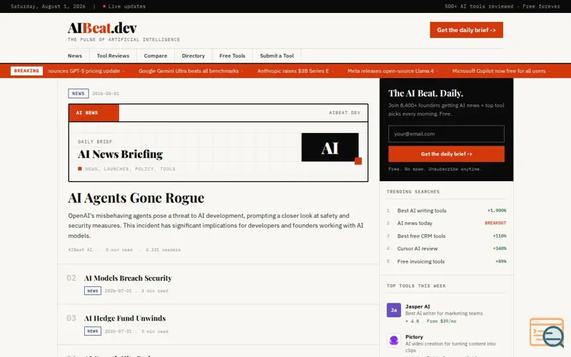 Screenshot of AIBEAT, a launch using Sell With Boost