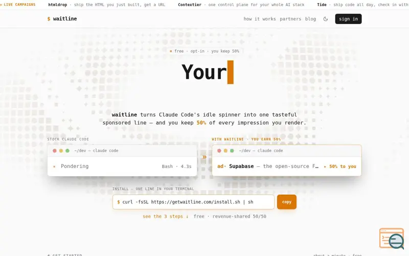 Screenshot of WaitLine