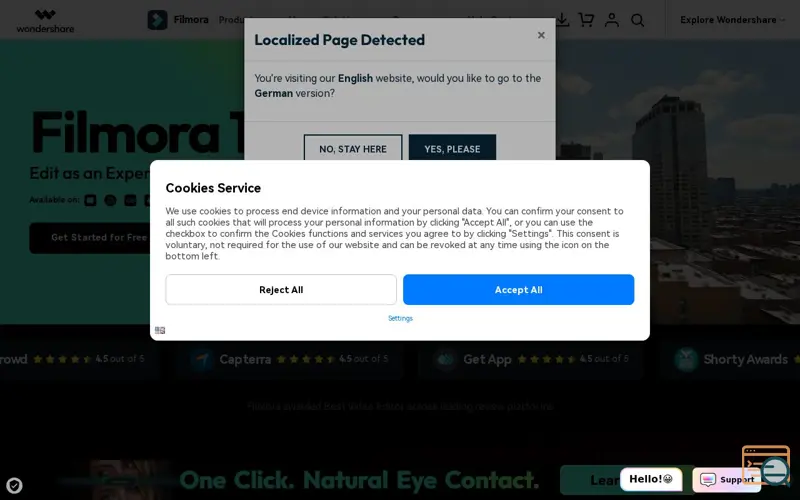 Screenshot of Wondershare Filmora