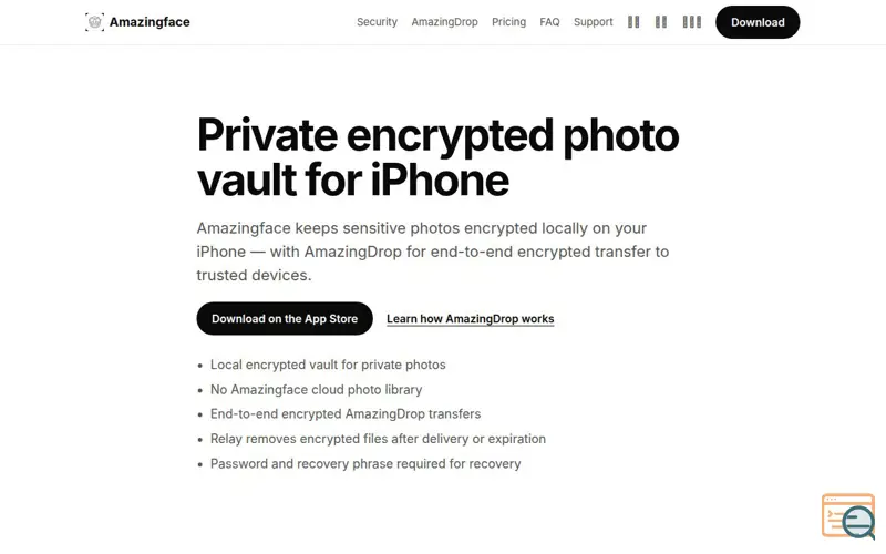 Screenshot of Amazingface