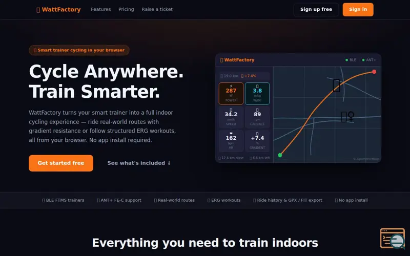 Screenshot of WattFactory