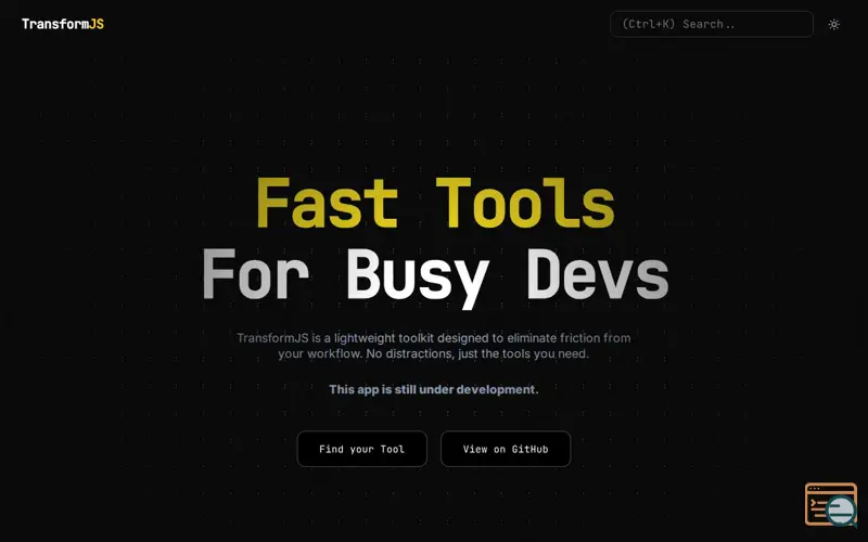 Screenshot of TransformJS