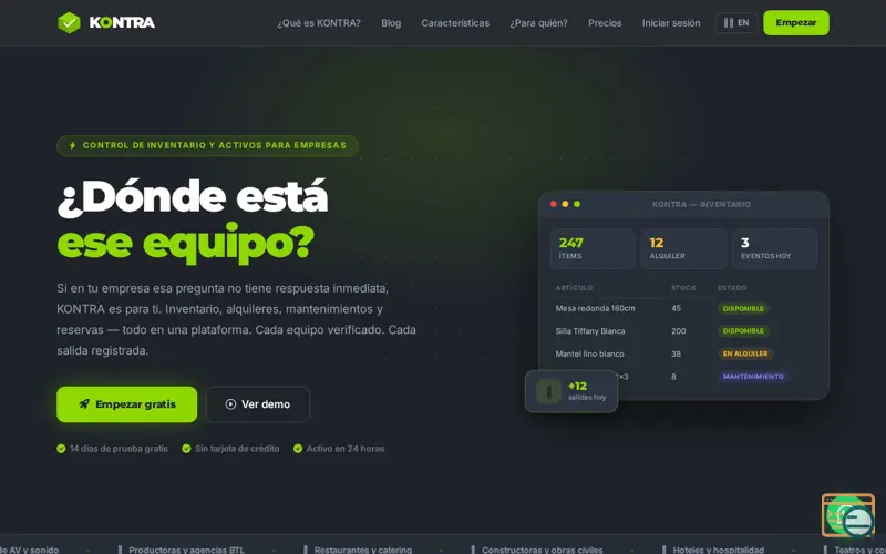 Screenshot of KONTRA