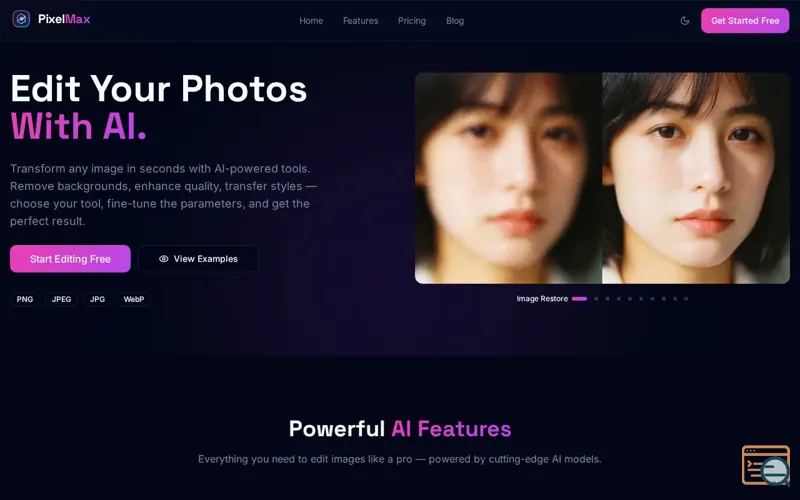 Screenshot of PixelMax