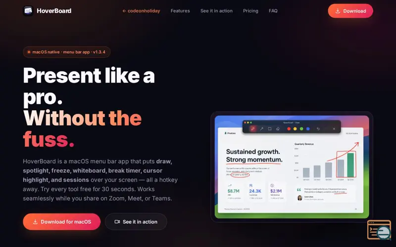 Screenshot of HoverBoard