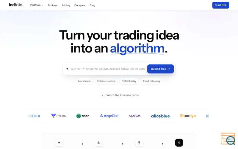 Screenshot of INDfolio