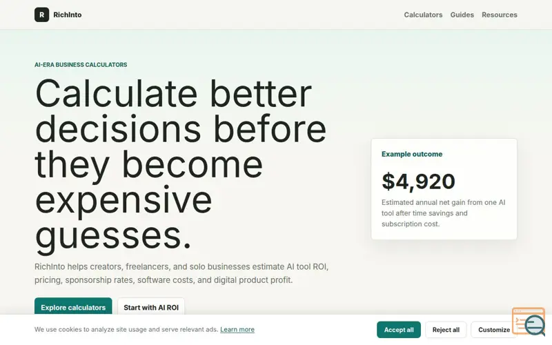 Screenshot of RichInto