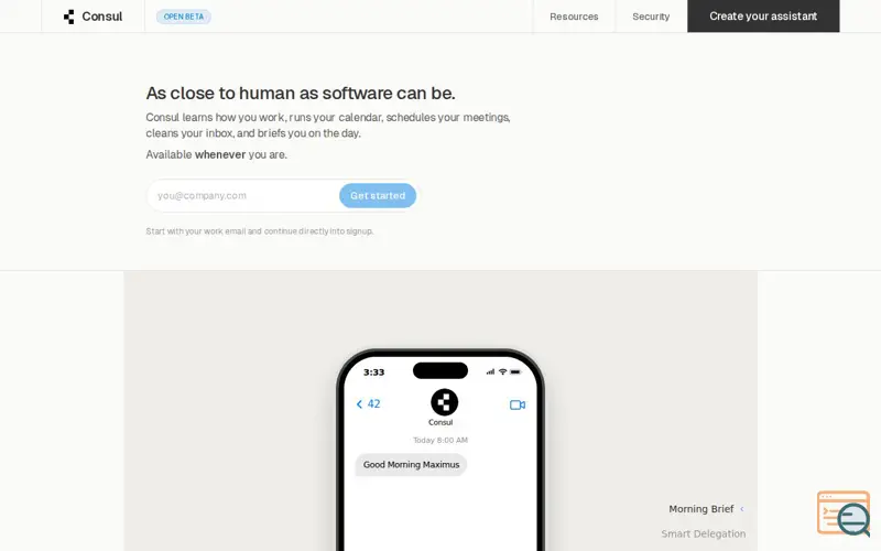 Screenshot of Consul