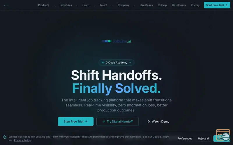 Screenshot of JobLine.ai