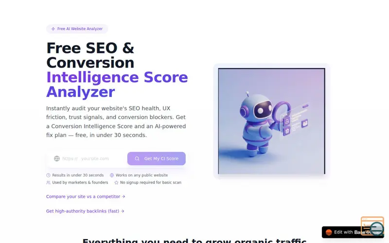 Screenshot of SiteScout AI