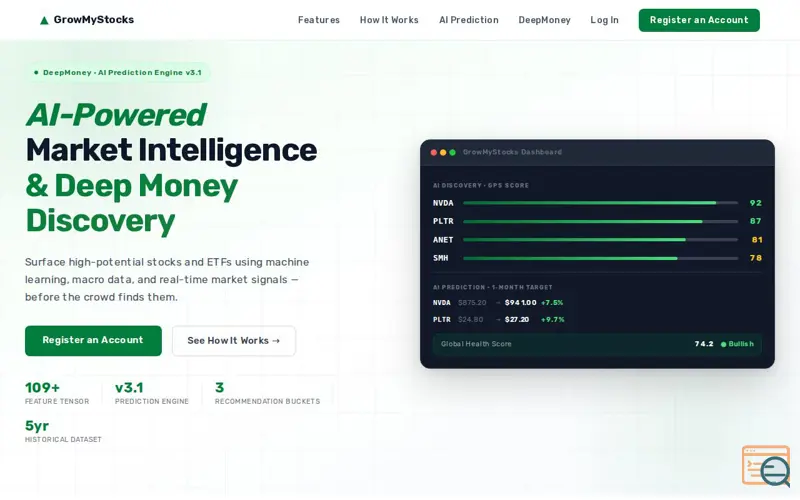 Screenshot of Grow MY Stocks