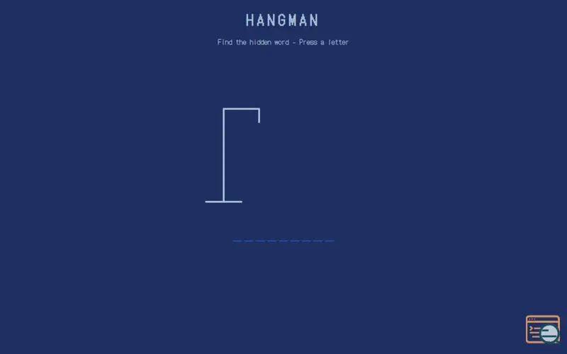 Screenshot of Hangman Game