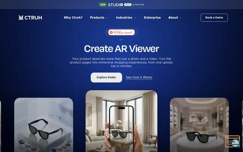 Screenshot of Ctruh Studio, a launch using Freshchat