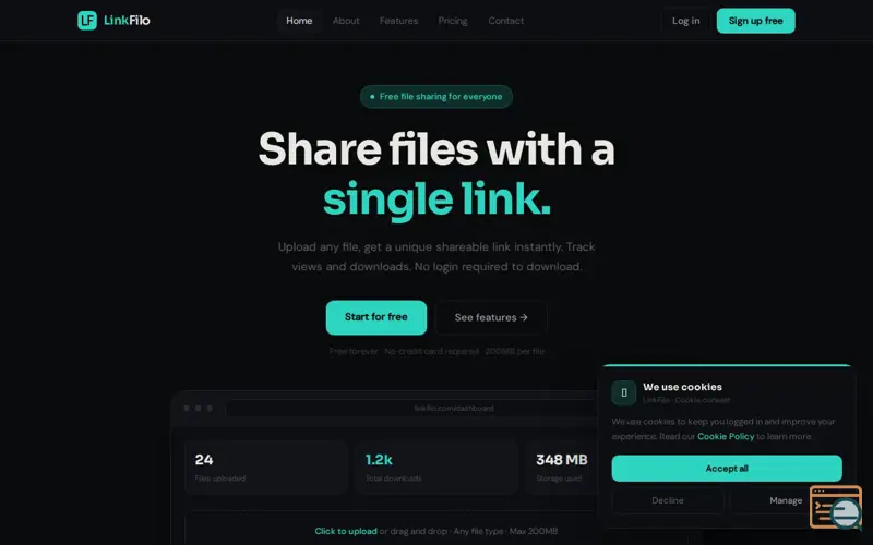 Screenshot of LinkFilo