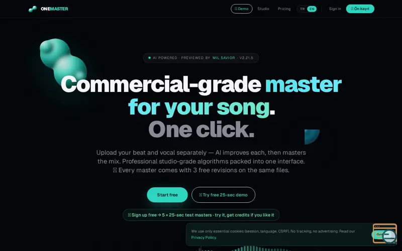 Screenshot of One Master