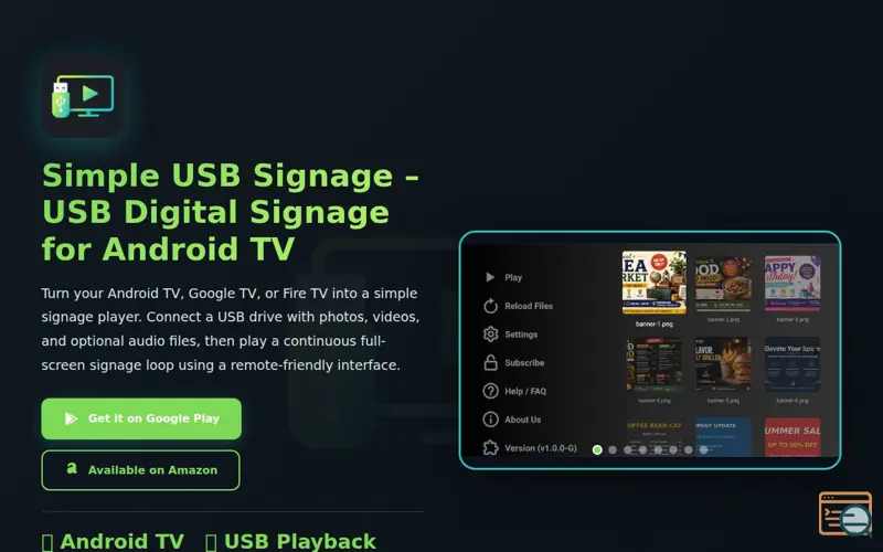 Screenshot of Simple USB Signage