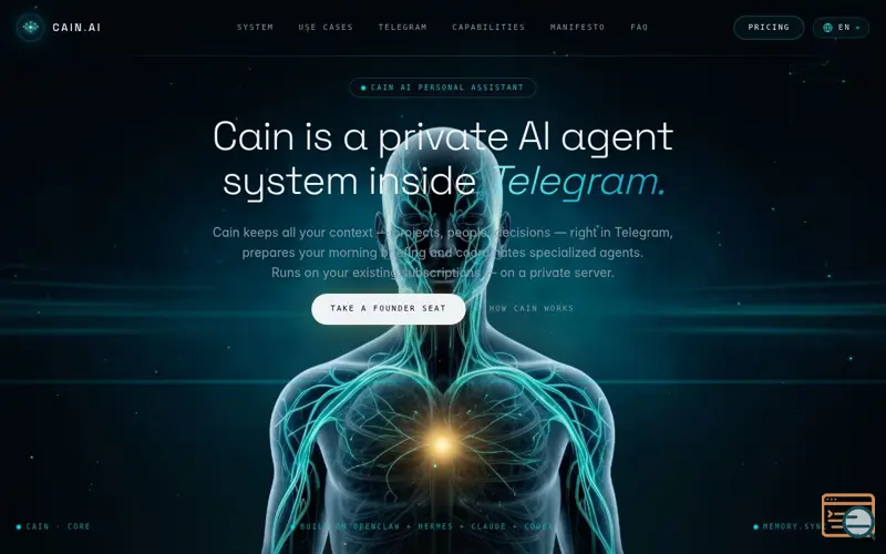 Screenshot of Cain AI