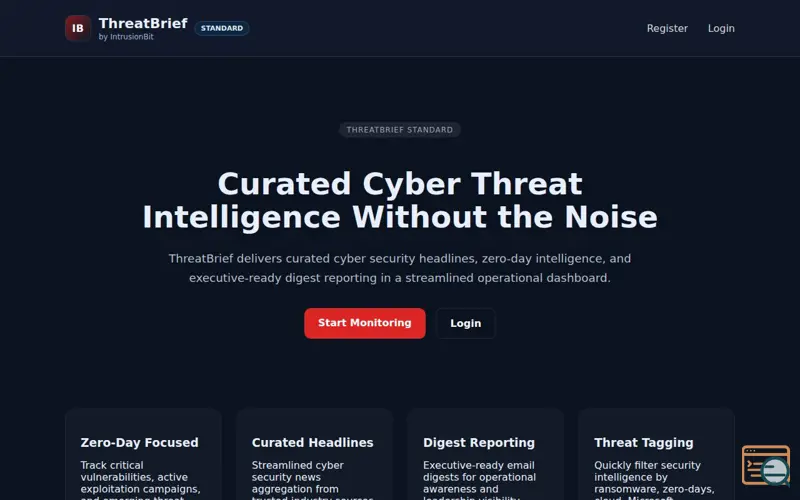 Screenshot of ThreatBrief